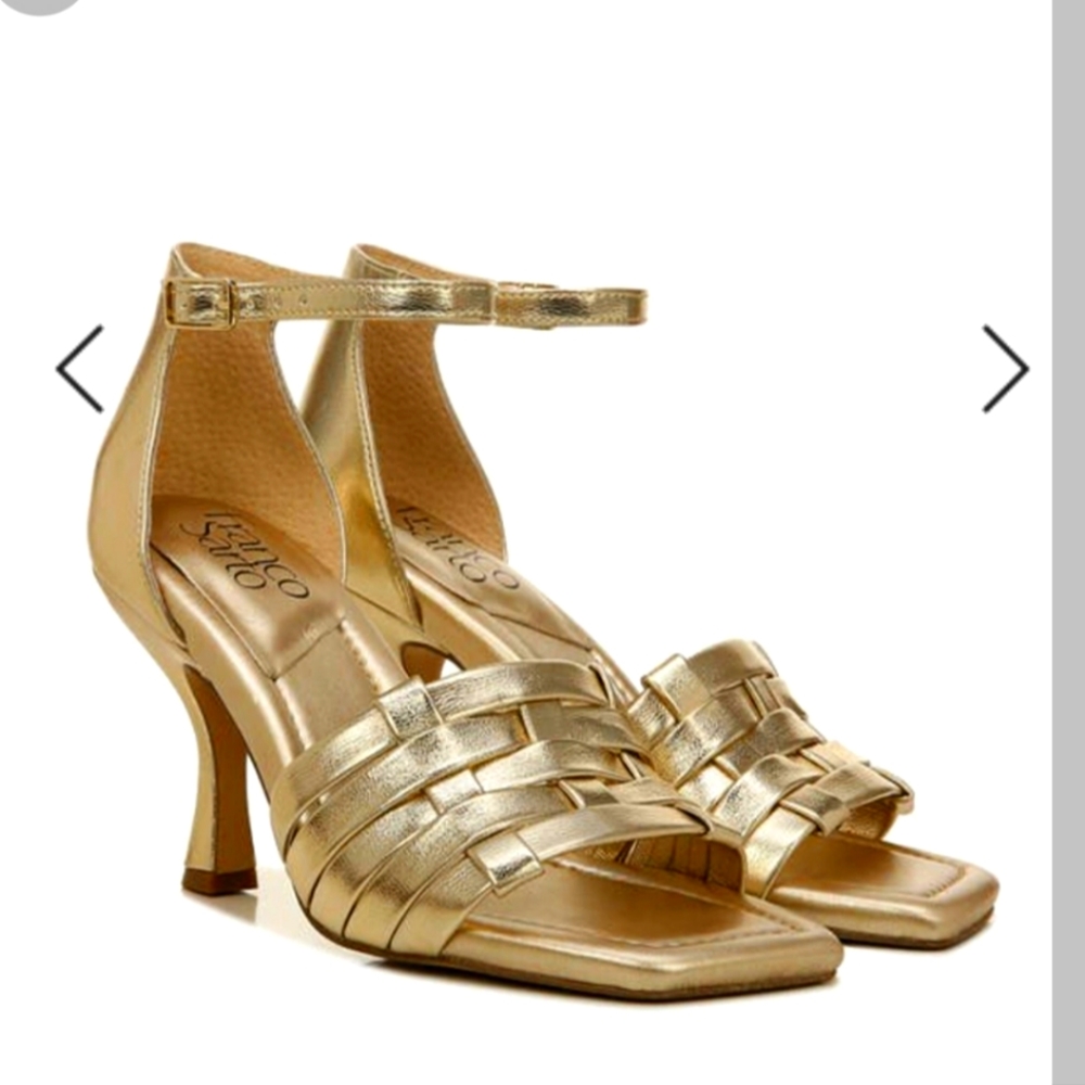 Franco Sarto Ress Woven Ankle Strap Stiletto Sandal